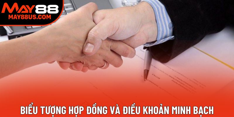 Biểu tượng hợp đồng và điều khoản minh bạch